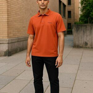 Columbia PFG Mens XL Orange Short Sleeve Vented Fishing Polo Shirt Top